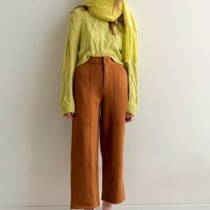 URBAN OUTFITTERS Grace Knit Trouser Pant in Brown